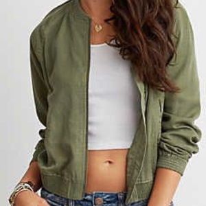 AEO Army Green Light Bomber Jacket